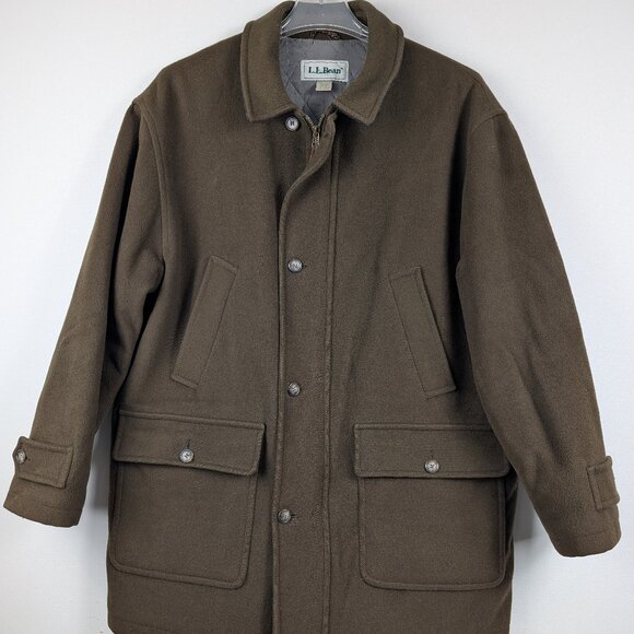 L.L. Bean 3/4 Wool Coat - Men's Large - Picture 1 of 10